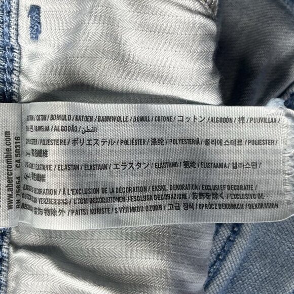 Hollister Denim Shorts Womens Size 5 High Rise Blue Light Wash Distressed Fray - Picture 10 of 12